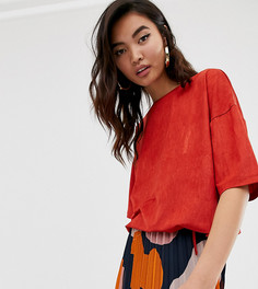Свободный красный топ с затягивающимся шнурком по краю River Island - Красный