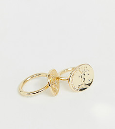 Набор золотистых колец Weekday - Золотой