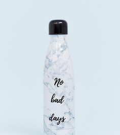 Белая бутылка с мраморным принтом и надписью New Look - Белый