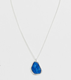 Серебристое ожерелье с полудрагоценным камнем Weekday - Серебряный