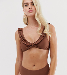 Трусы бикини с завышенной талией Boohoo - Бежевый