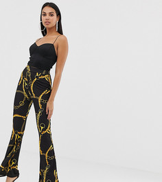 Расклешенные брюки с принтом в виде цепей PrettyLittleThing - Мульти