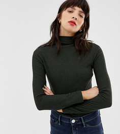 Топ хаки с высоким воротником River Island - Зеленый