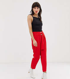 Красные суженные книзу брюки с декоративным кольцом River Island - Красный