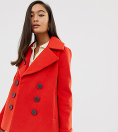 Красное двубортное пальто Miss Selfridge - Красный
