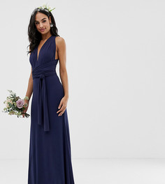 Эксклюзивное темно-синее платье-трансформер макси для подружки невесты TFNC - Темно-синий