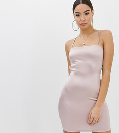Розовое облегающее платье на бретельках со шнуровкой на спине Boohoo - Розовый