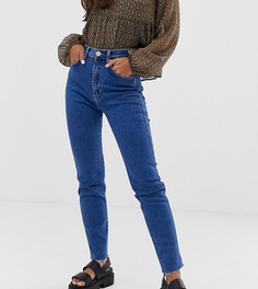 Темно-синие облегающие эластичные джинсы в винтажном стиле Pull&Bear - Синий
