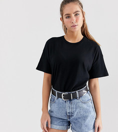Черная oversize-футболка Bershka - Черный