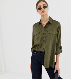 Рубашка цвета хаки River Island - Зеленый