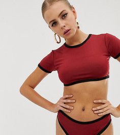 Красные плавки бикини с контрастной окантовкой Missguided - Черный
