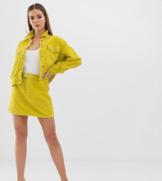 Желтая вельветовая мини-юбка Missguided - Желтый