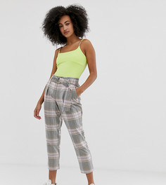Суженные книзу брюки в клетку River Island - Розовый