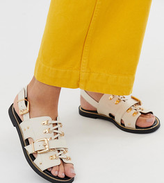 Нюдовые сандалии с пряжками River Island - Бежевый