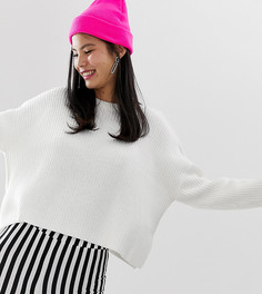 Белый фактурный джемпер с круглым вырезом Monki - Белый