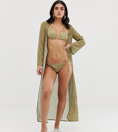 Пляжное кимоно с пастельным зебровым принтом Boohoo - Мульти