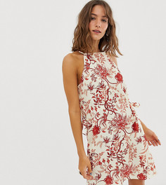 Свободное платье с цветочным принтом River Island - Мульти