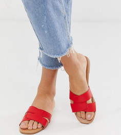 Ярко-красные сандалии с перекрестными ремешками New Look - Красный