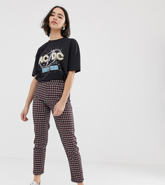 Красные брюки в клетку Pull&Bear Pacific - Красный