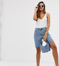 Шорты бойфренда с необработанным низом Missguided - Синий