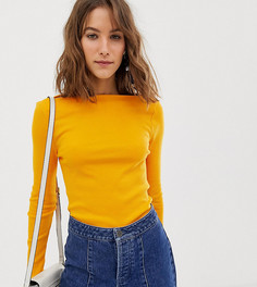 Желтый топ с вырезом лодочкой River Island - Желтый