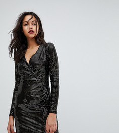 Облегающее платье мини с эффектом металлик River Island - Золотой