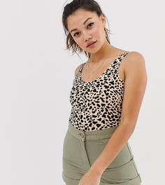 Боди на бретельках с леопардовым принтом Miss Selfridge - Мульти