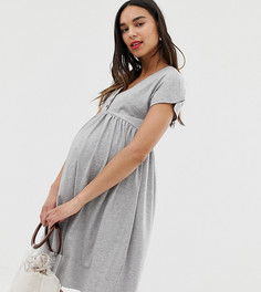 Серое свободное платье для кормления New Look Maternity - Серый