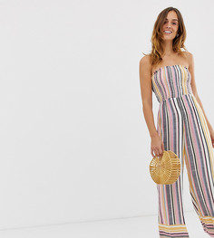 Пляжный комбинезон в полоску River Island - Розовый