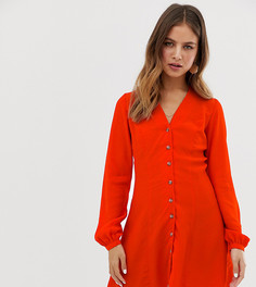 Красное чайное платье на пуговицах New Look - Фиолетовый