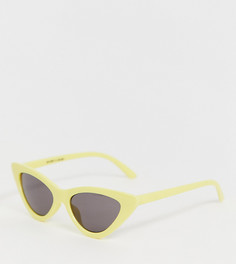 Желтые солнцезащитные очки кошачий глаз Monki - Золотой