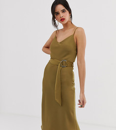 Платье-комбинация цвета хаки с ремнем River Island - Зеленый