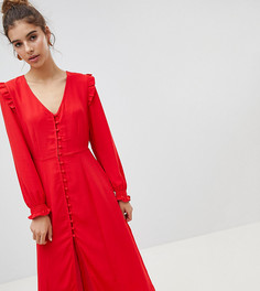 Платье миди на пуговицах New Look - Красный