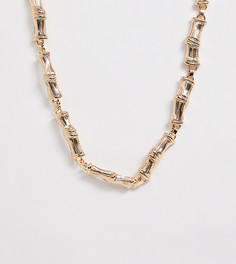 Золотистое ожерелье-цепочка с имитацией бамбука New Look - Золотой