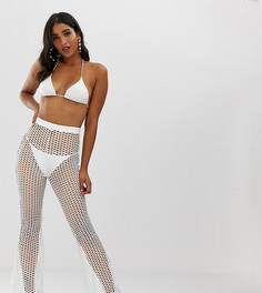 Белые сетчатые пляжные брюки с широкими штанинами Missguided - Белый