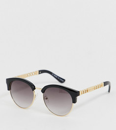 Черные солнцезащитные очки в стиле ретро River Island - Черный