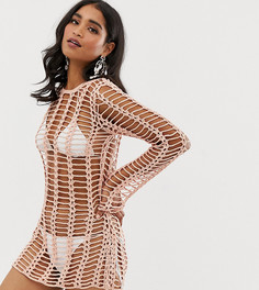 Розовое платье ажурной вязки Missguided - Розовый