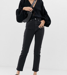 Облегающие джинсы прямого кроя с завышенной талией Weekday - Черный