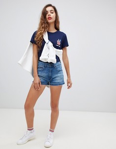 Джинсовые шорты с отворотами Tommy Jeans - Синий