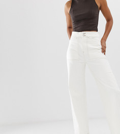 Белые джинсы в рабочем стиле с контрастной строчкой Weekday - Белый