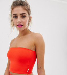 Неоново-оранжевый кроп-топ Bershka x PANTONE - Оранжевый