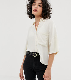 Белая базовая свободная футболка Pull&Bear - Белый