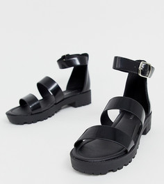 Черные массивные сандалии с ремешками New Look - Черный