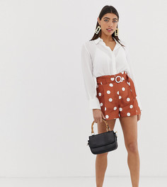 Коричневые шорты в горошек River Island - Коричневый
