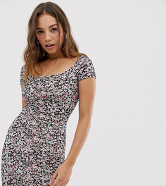 Присборенное платье с цветочным принтом Pull&Bear - Мульти
