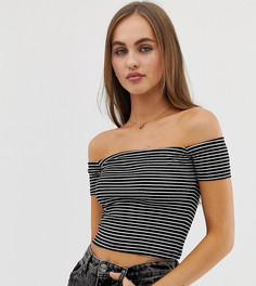 Топ в полоску с открытыми плечами Pull&Bear - Мульти