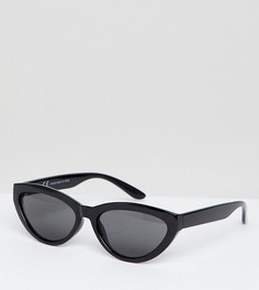 Черные солнцезащитные очки кошачий глаз с овальными стеклами Weekday - Черный