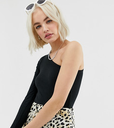 Черное боди на одно плечо New Look - Черный
