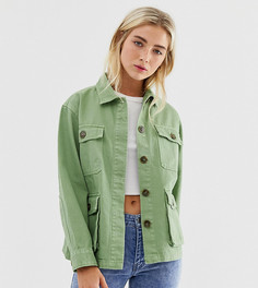 Куртка цвета хаки в стиле милитари Pull&Bear - Зеленый