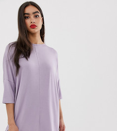 Сиреневое платье-футболка в стиле oversize PrettyLittleThing - Фиолетовый